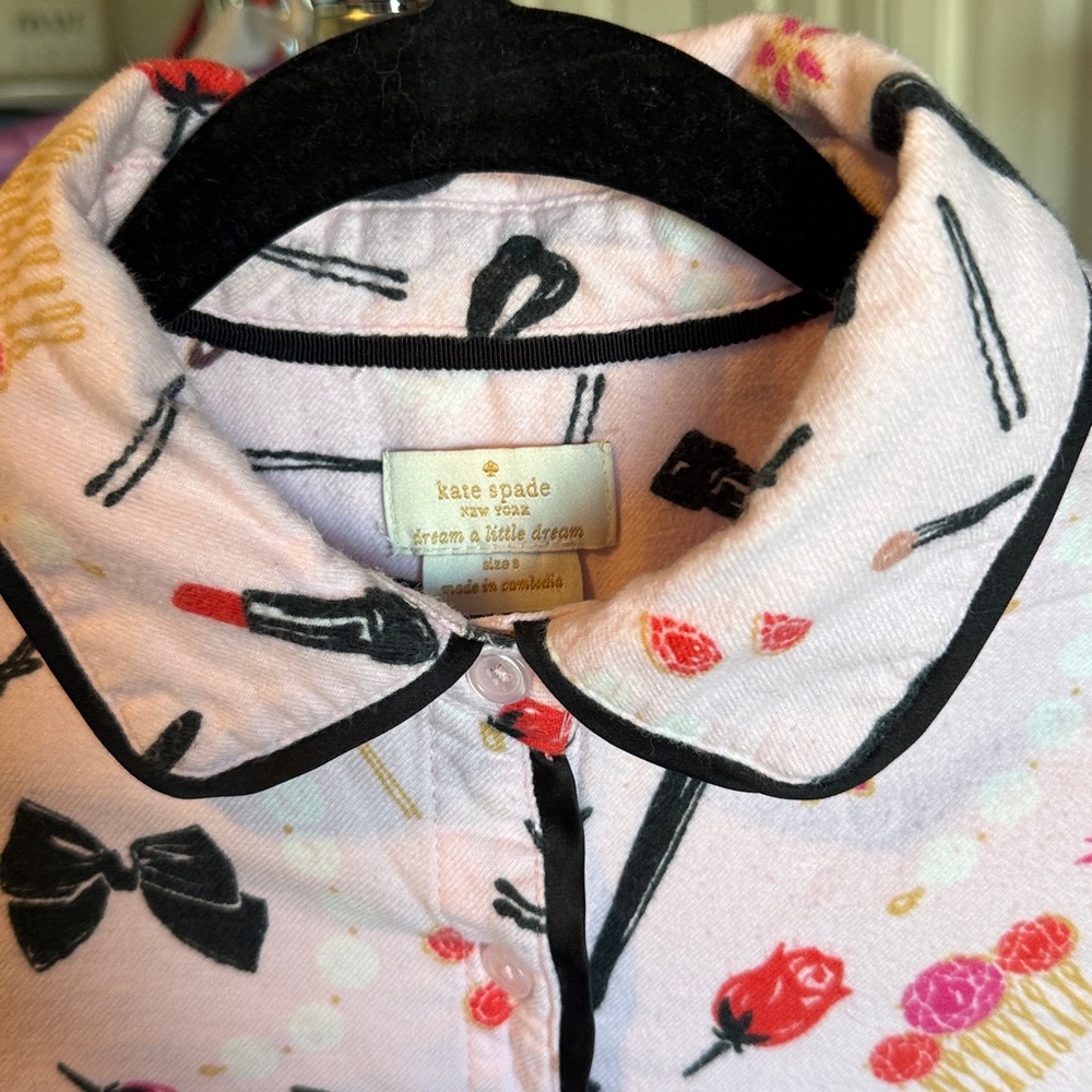 kate spade Pink Bow and Lipstick Pajama Set - Picture 6 of 7